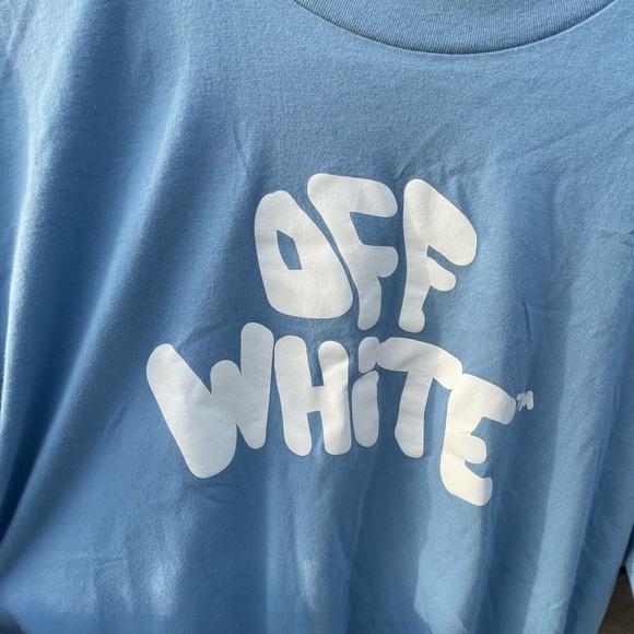 Off White 70s Type Logo Tee | Size M - Picture 2 of 6